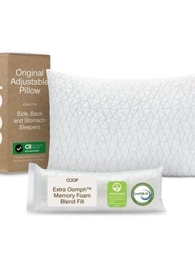 Coop Home Goods Original Adjustable Pillow Queen Size Bed Pillow Memory Foam